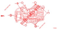 GUMMITUELLE (INFERIEUR) für Honda CIVIC 1.4 S 5 Türen 6 gang-Schaltgetriebe 2013