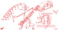 ZIERLEISTE/SCHUTZ  für Honda CIVIC 1.4 S 5 Türen 6 gang-Schaltgetriebe 2013