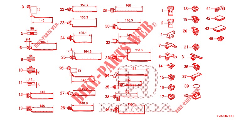 KABELBAUMBAND/BUEGEL(RH)  für Honda CIVIC 1.4 S 5 Türen 6 gang-Schaltgetriebe 2013