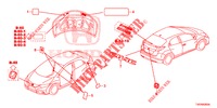 EMBLEME/WARNETIKETTEN  für Honda CIVIC 1.4 EXECUTIVE 5 Türen 6 gang-Schaltgetriebe 2013