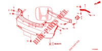 HINTERER STOSSFAENGER  für Honda CIVIC 1.4 EXECUTIVE 5 Türen 6 gang-Schaltgetriebe 2013
