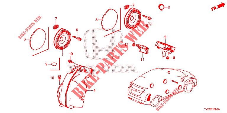 ANTENNE/LAUTSPRECHER  für Honda CIVIC 1.4 EXECUTIVE 5 Türen 6 gang-Schaltgetriebe 2013