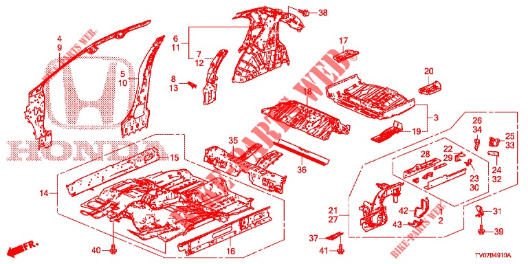 BODEN/INNENBLECHE  für Honda CIVIC 1.4 EXECUTIVE 5 Türen 6 gang-Schaltgetriebe 2013