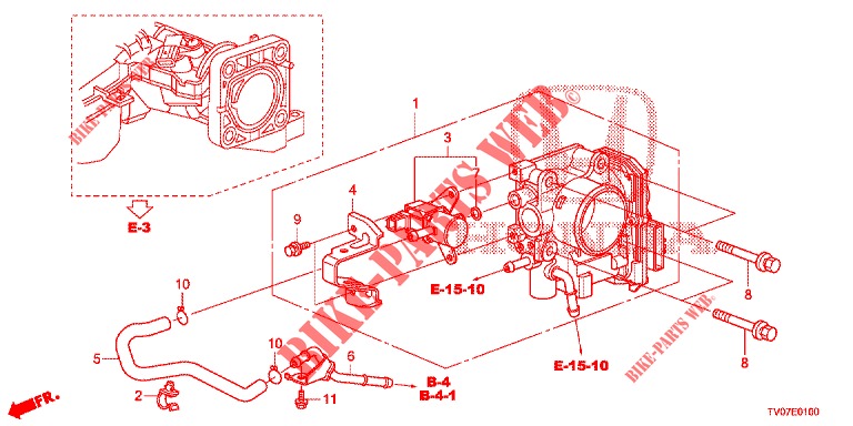 DROSSELKLAPPENGEHAEUSE (1.4L) für Honda CIVIC 1.4 EXECUTIVE 5 Türen 6 gang-Schaltgetriebe 2013