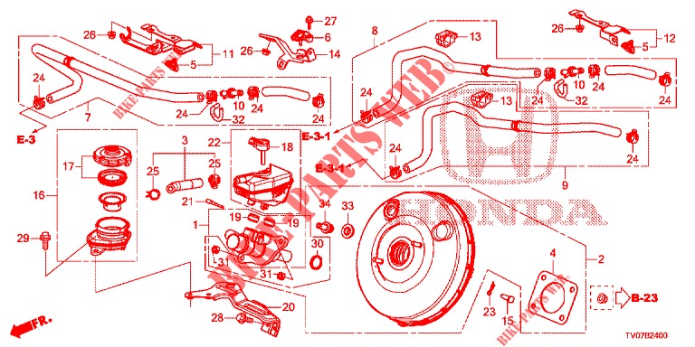 HAUPTBREMSZYLINDER/MASTER POWER (LH) für Honda CIVIC 1.4 EXECUTIVE 5 Türen 6 gang-Schaltgetriebe 2013