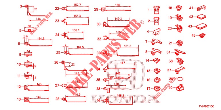 KABELBAUMBAND/BUEGEL(RH)  für Honda CIVIC 1.4 EXECUTIVE 5 Türen 6 gang-Schaltgetriebe 2013