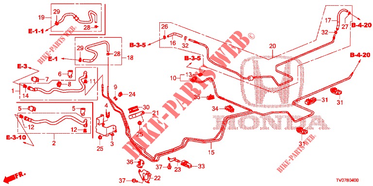 KRAFTSTOFFLEITUNG (LH) für Honda CIVIC 1.4 EXECUTIVE 5 Türen 6 gang-Schaltgetriebe 2013