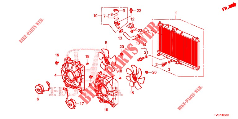 KUEHLER (1.4L) für Honda CIVIC 1.4 EXECUTIVE 5 Türen 6 gang-Schaltgetriebe 2013