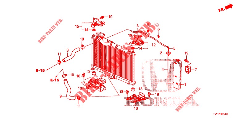 KUEHLERSCHLAUCH/RESERVETANK (1.4L) für Honda CIVIC 1.4 EXECUTIVE 5 Türen 6 gang-Schaltgetriebe 2013