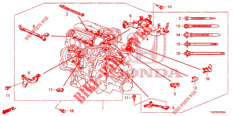MOTORKABELBAUM (1.4L) für Honda CIVIC 1.4 EXECUTIVE 5 Türen 6 gang-Schaltgetriebe 2013