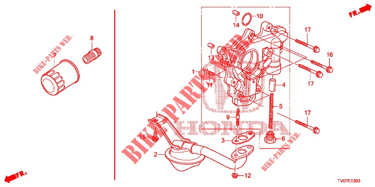 OELPUMPE (1.4L) für Honda CIVIC 1.4 EXECUTIVE 5 Türen 6 gang-Schaltgetriebe 2013