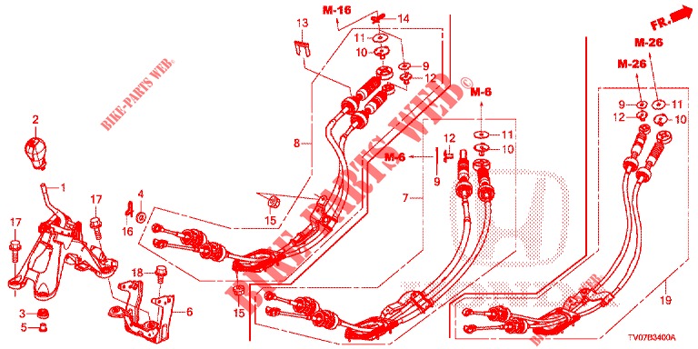 WAHLHEBEL(HMT)  für Honda CIVIC 1.4 EXECUTIVE 5 Türen 6 gang-Schaltgetriebe 2013