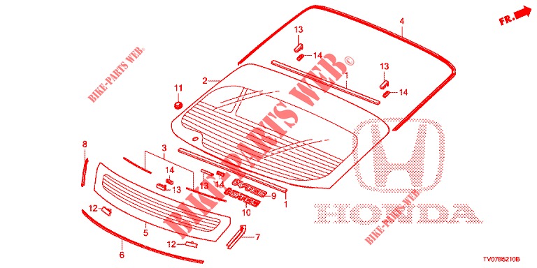WINDSCHUTZSCHEIBE, VORNE/ HECKFENSTER  für Honda CIVIC 1.4 EXECUTIVE 5 Türen 6 gang-Schaltgetriebe 2013