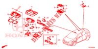 INNENLEUCHTE  für Honda CIVIC DIESEL 1.6 EXECUTIVE 5 Türen 6 gang-Schaltgetriebe 2013