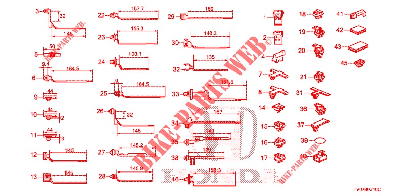KABELBAUMBAND/BUEGEL(RH)  für Honda CIVIC 1.8 COMFORT 5 Türen 5 gang automatikgetriebe 2013