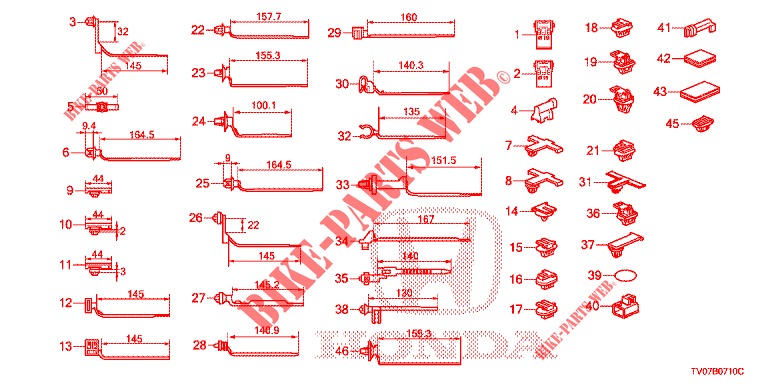 KABELBAUMBAND/BUEGEL(RH)  für Honda CIVIC 1.8 EXECUTIVE 5 Türen 6 gang-Schaltgetriebe 2013