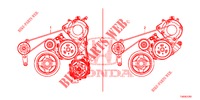 LICHTMASCHINENRIEMEN (1.8L) für Honda CIVIC 1.8 EXECUTIVE 5 Türen 5 gang automatikgetriebe 2013
