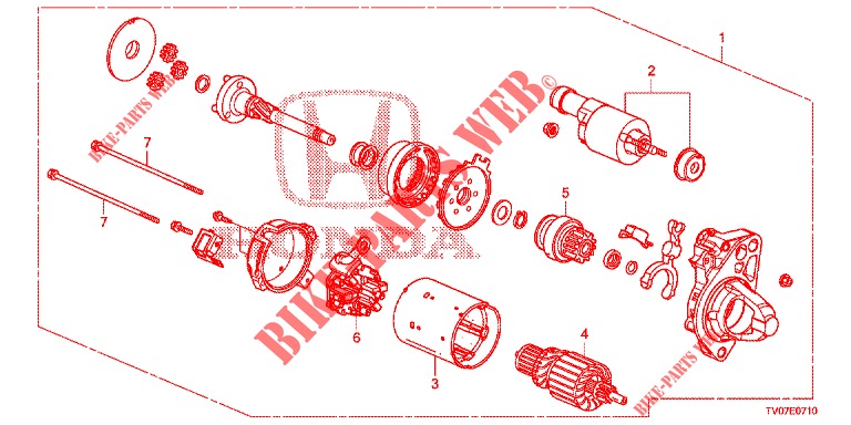 ANLASSER (DENSO) (1.8L) für Honda CIVIC 1.8 EXECUTIVE 5 Türen 5 gang automatikgetriebe 2013
