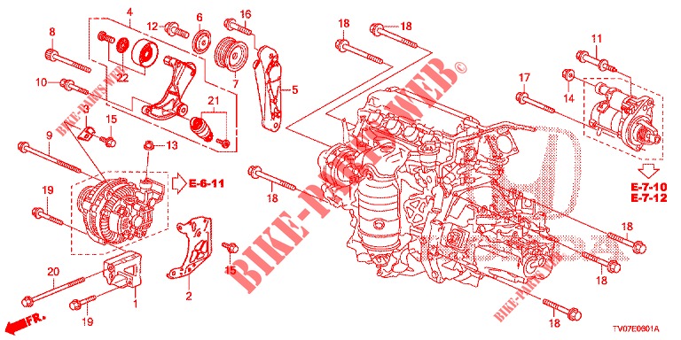 AUTOMATISCHE SPANNVORRICHTUNG (1.8L) für Honda CIVIC 1.8 EXECUTIVE 5 Türen 5 gang automatikgetriebe 2013