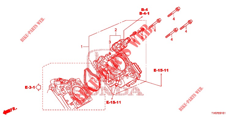 DROSSELKLAPPENGEHAEUSE (1.8L) für Honda CIVIC 1.8 EXECUTIVE 5 Türen 5 gang automatikgetriebe 2013