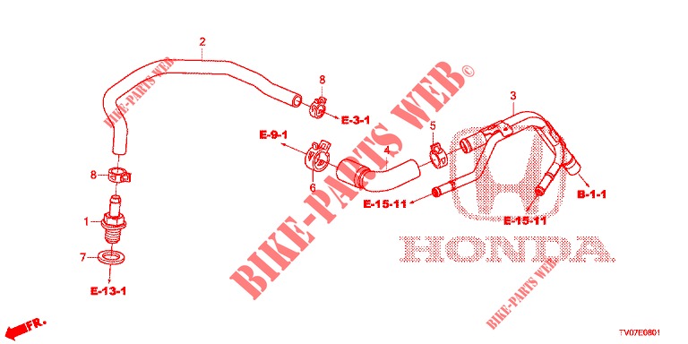 ENTLUEFTUNGSROHR (1.8L) für Honda CIVIC 1.8 EXECUTIVE 5 Türen 5 gang automatikgetriebe 2013