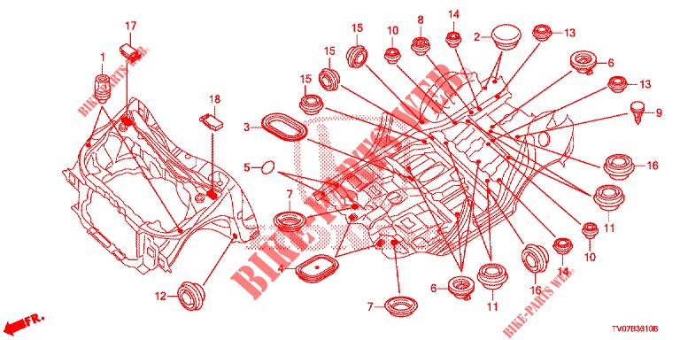 GUMMITUELLE (AVANT) für Honda CIVIC 1.8 EXECUTIVE 5 Türen 5 gang automatikgetriebe 2013