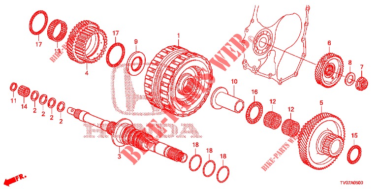 HAUPTWELLE/KUPPLUNG (3E   5E) für Honda CIVIC 1.8 EXECUTIVE 5 Türen 5 gang automatikgetriebe 2013
