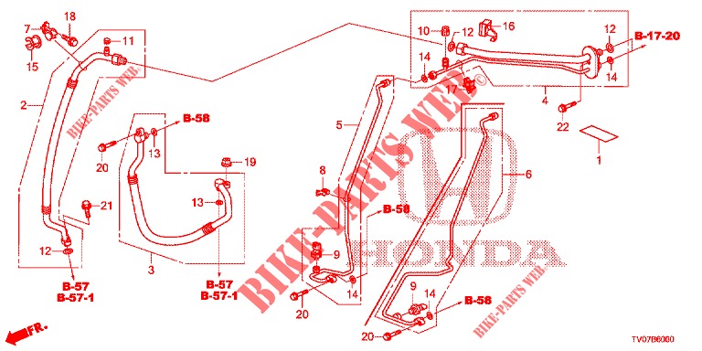 KLIMAANLAGE (FLEXIBLES/TUYAUX) (LH) für Honda CIVIC 1.8 EXECUTIVE 5 Türen 5 gang automatikgetriebe 2013