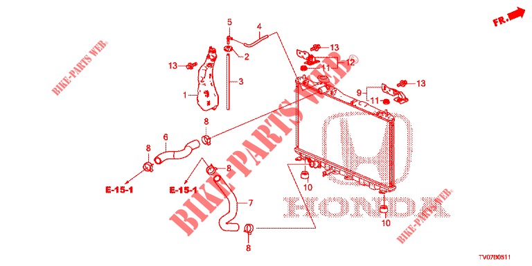KUEHLERSCHLAUCH/RESERVETANK (1.8L) für Honda CIVIC 1.8 EXECUTIVE 5 Türen 5 gang automatikgetriebe 2013