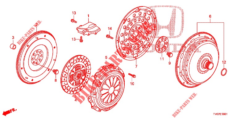 KUPPLUNG/DREHMOMENTWANDLER (1.8L) für Honda CIVIC 1.8 EXECUTIVE 5 Türen 5 gang automatikgetriebe 2013