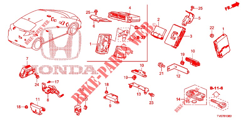 MODUL EINHEIT KAROSSERIESTEUERUNG für Honda CIVIC 1.8 EXECUTIVE 5 Türen 5 gang automatikgetriebe 2013