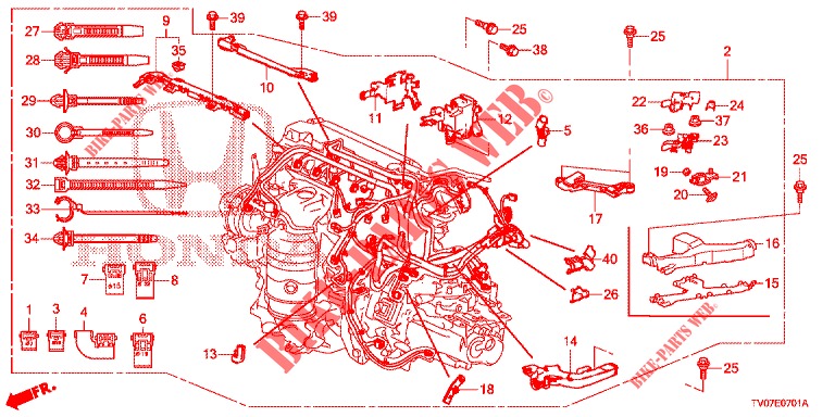 MOTORKABELBAUM (1.8L) für Honda CIVIC 1.8 EXECUTIVE 5 Türen 5 gang automatikgetriebe 2013