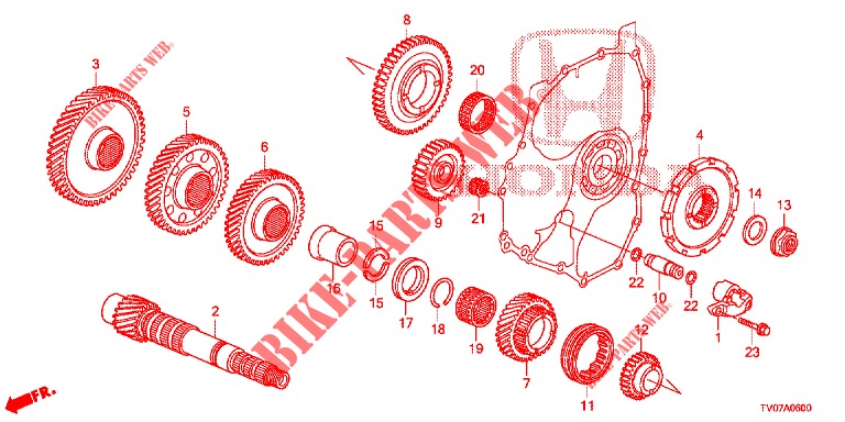NEBENWELLE  für Honda CIVIC 1.8 EXECUTIVE 5 Türen 5 gang automatikgetriebe 2013