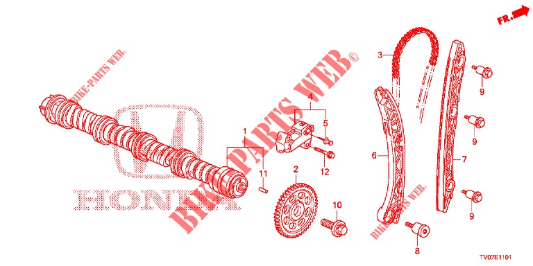 NOCKENWELLE/NOCKENWELLENKETTE (1.8L) für Honda CIVIC 1.8 EXECUTIVE 5 Türen 5 gang automatikgetriebe 2013