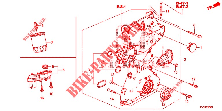 OELPUMPE (1.8L) für Honda CIVIC 1.8 EXECUTIVE 5 Türen 5 gang automatikgetriebe 2013