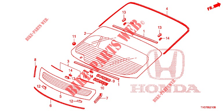 WINDSCHUTZSCHEIBE, VORNE/ HECKFENSTER  für Honda CIVIC 1.8 EXECUTIVE 5 Türen 5 gang automatikgetriebe 2013