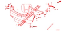 HINTERER STOSSFAENGER  für Honda CIVIC 1.8 LIFESTYLE 5 Türen 6 gang-Schaltgetriebe 2013