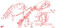 ZIERLEISTE/SCHUTZ  für Honda CIVIC 1.8 LIFESTYLE 5 Türen 6 gang-Schaltgetriebe 2013