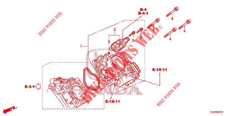 DROSSELKLAPPENGEHAEUSE (1.8L) für Honda CIVIC 1.8 LIFESTYLE 5 Türen 6 gang-Schaltgetriebe 2013