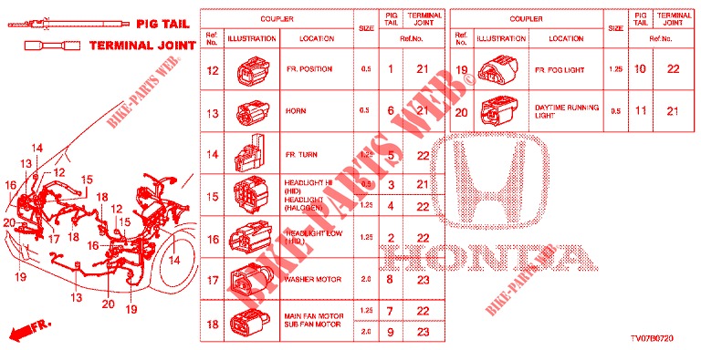 ELEKTR. STECKVERBINDER (AVANT) für Honda CIVIC 1.8 LIFESTYLE 5 Türen 6 gang-Schaltgetriebe 2013