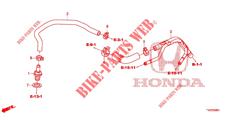 ENTLUEFTUNGSROHR (1.8L) für Honda CIVIC 1.8 LIFESTYLE 5 Türen 6 gang-Schaltgetriebe 2013