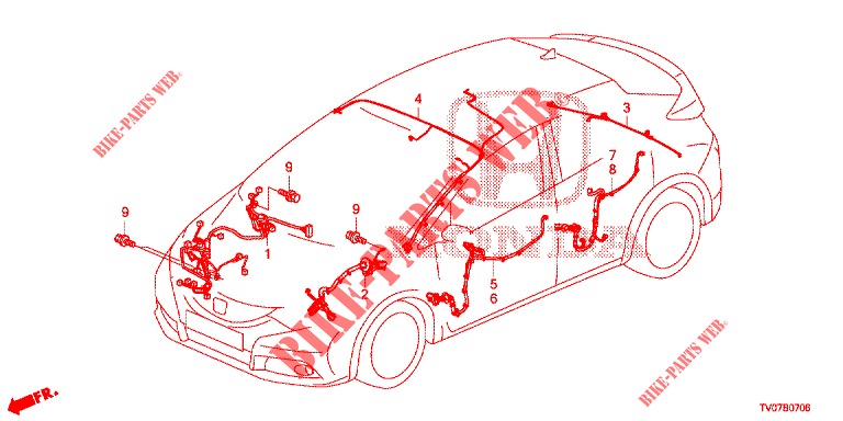 KABELBAUM (4) (LH) für Honda CIVIC 1.8 LIFESTYLE 5 Türen 6 gang-Schaltgetriebe 2013