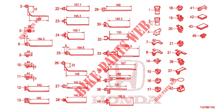 KABELBAUMBAND/BUEGEL(RH)  für Honda CIVIC 1.8 LIFESTYLE 5 Türen 6 gang-Schaltgetriebe 2013