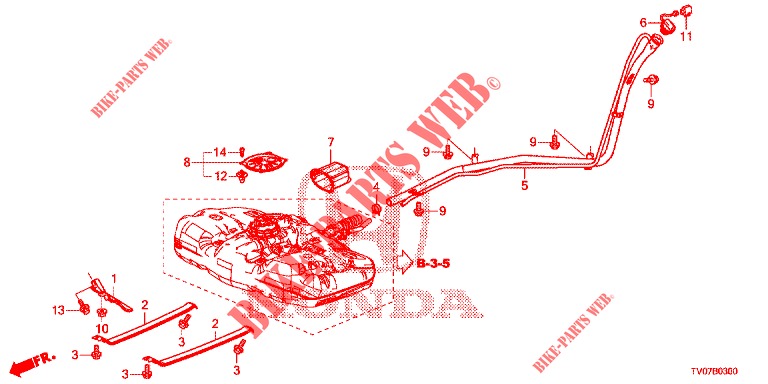 KRAFTSTOFFEINFUELLROHR  für Honda CIVIC 1.8 LIFESTYLE 5 Türen 6 gang-Schaltgetriebe 2013