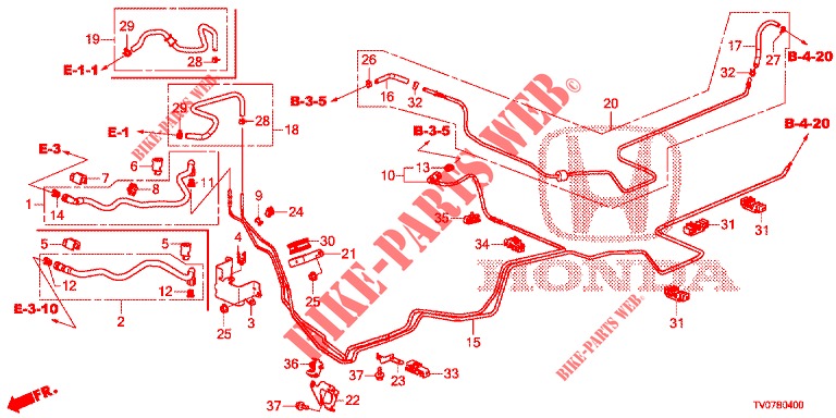 KRAFTSTOFFLEITUNG (LH) für Honda CIVIC 1.8 LIFESTYLE 5 Türen 6 gang-Schaltgetriebe 2013