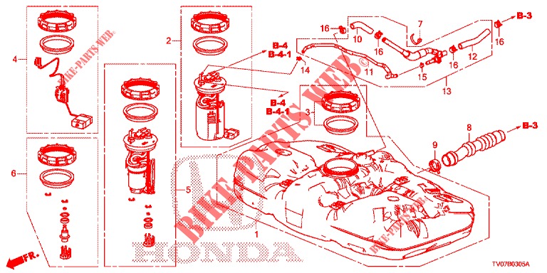 KRAFTSTOFFTANK  für Honda CIVIC 1.8 LIFESTYLE 5 Türen 6 gang-Schaltgetriebe 2013