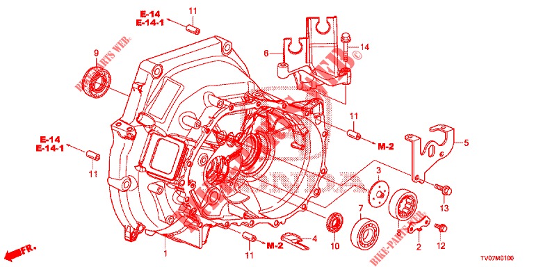 KUPPLUNGSGEHAEUSE  für Honda CIVIC 1.8 LIFESTYLE 5 Türen 6 gang-Schaltgetriebe 2013
