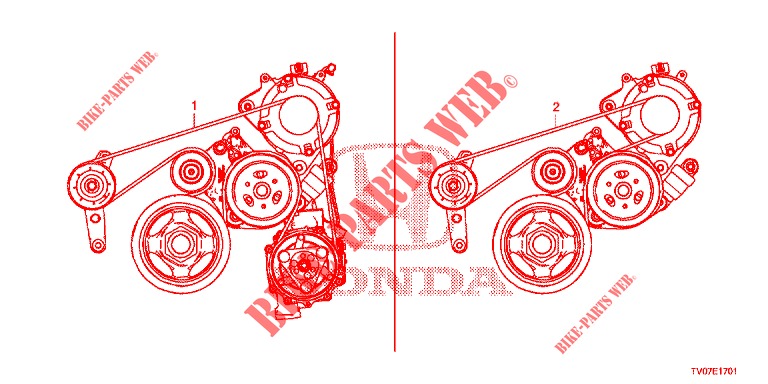LICHTMASCHINENRIEMEN (1.8L) für Honda CIVIC 1.8 LIFESTYLE 5 Türen 6 gang-Schaltgetriebe 2013