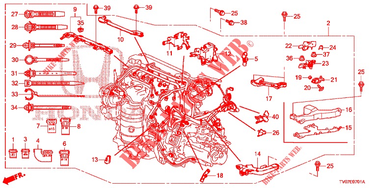 MOTORKABELBAUM (1.8L) für Honda CIVIC 1.8 LIFESTYLE 5 Türen 6 gang-Schaltgetriebe 2013