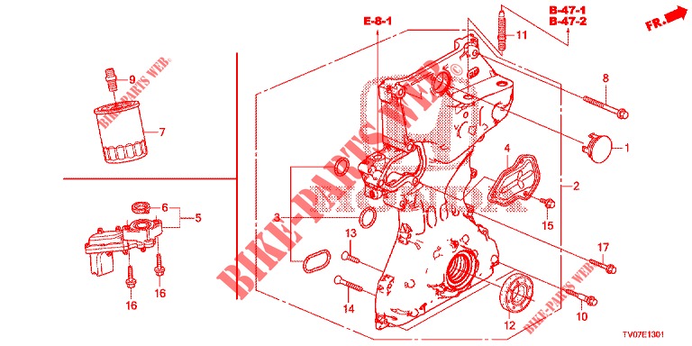OELPUMPE (1.8L) für Honda CIVIC 1.8 LIFESTYLE 5 Türen 6 gang-Schaltgetriebe 2013